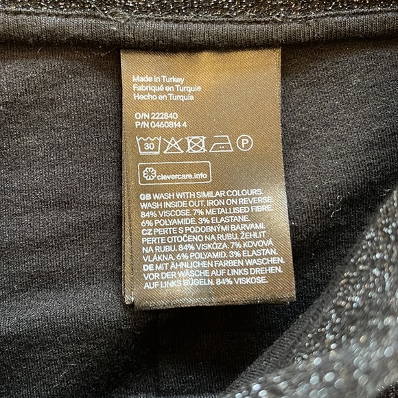 H&M black sparkle stretch pants size 12 - Picture 6 of 6